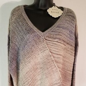 KNOX ROSE  PEASANT ASYMMETRICAL SWEATER XXL N16